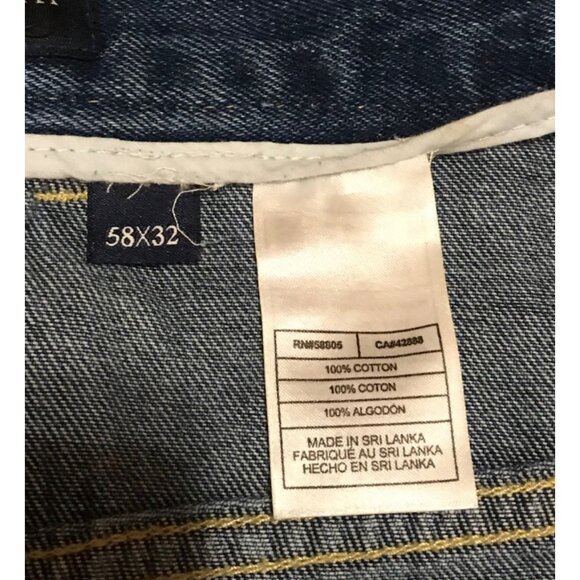 Harbor Bay Traditional Denim Loose Fit Jeans Size 58x32 Medium Stone Wash Cotton - Picture 2 of 7